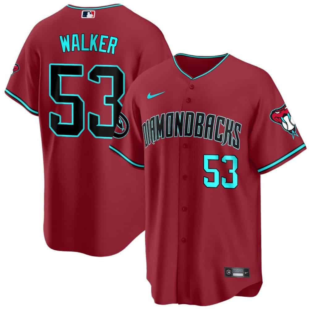 Men Arizona Diamondback #53 Walker Red 2024 Nike Cool Base MLB Jersey